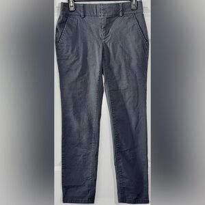 LOFT Navy Straight Leg Pants Slacks Womens 29 Inch Faded Worn In Casual Work